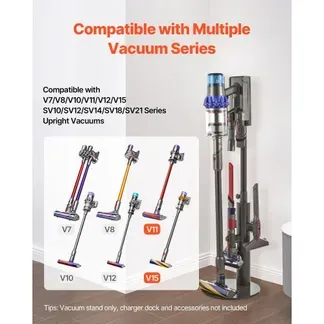 VEVOR Staubsaugerständer 130 cm, kompatibel mit Dyson V7 V8 V10 V11 V12 V15 SV10 SV12 SV14 SV18 SV21 Standstaubsaugern & Zubehör, Staubsaugerständerhalter mit 3 Clips & höheneinstellbar VEVOR Staubsaugerständer 130 cm, kompatibel mit Dyson V7 V8 V10 V11 V12 V15 SV10 SV12 SV14 SV18 SV21 Standstaubsaugern & Zubehör, Staubsaugerständerhalter mit 3 Clips & höheneinstellbar
