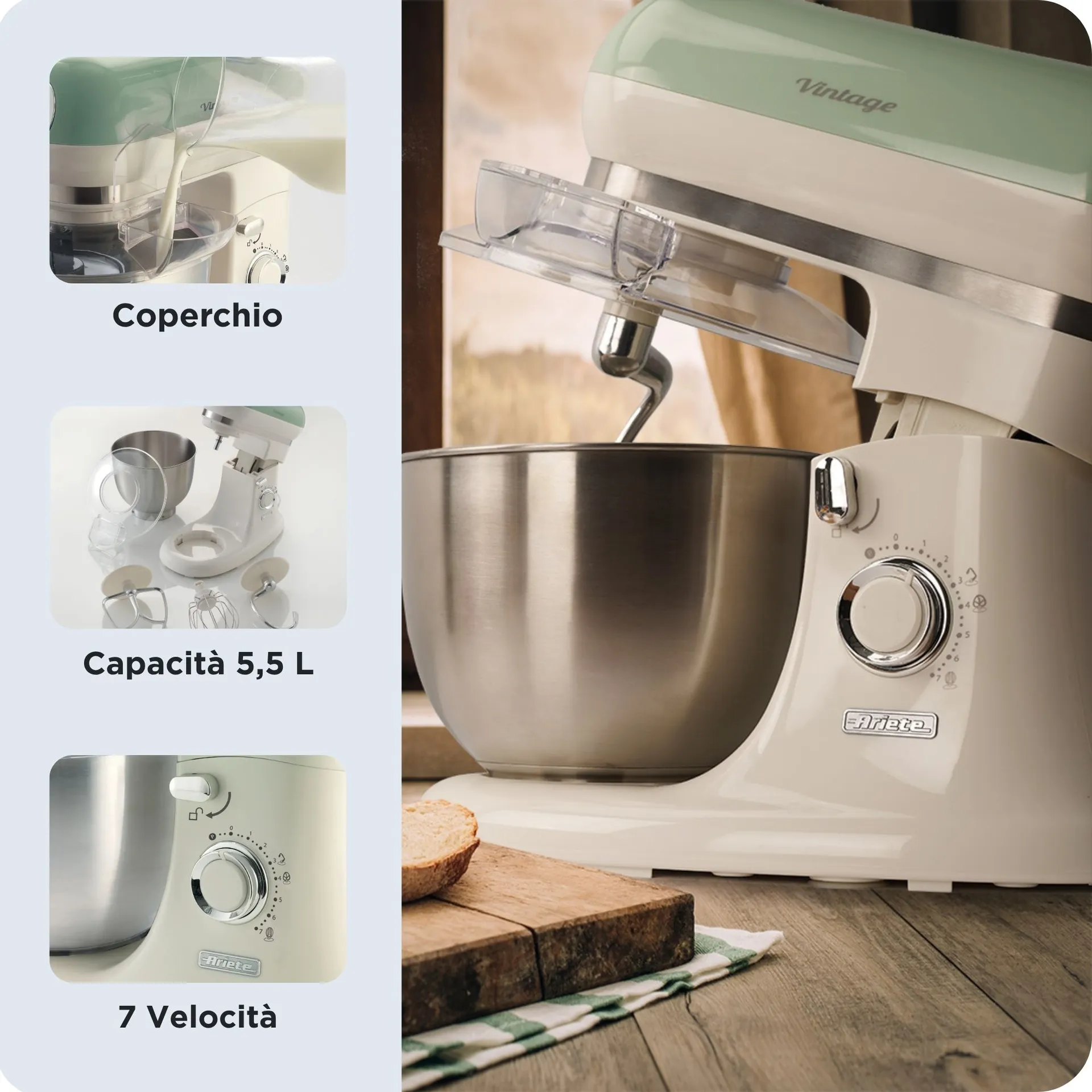 Ariete 1588/04 Standmixer 1200 W Grün – Bild 3