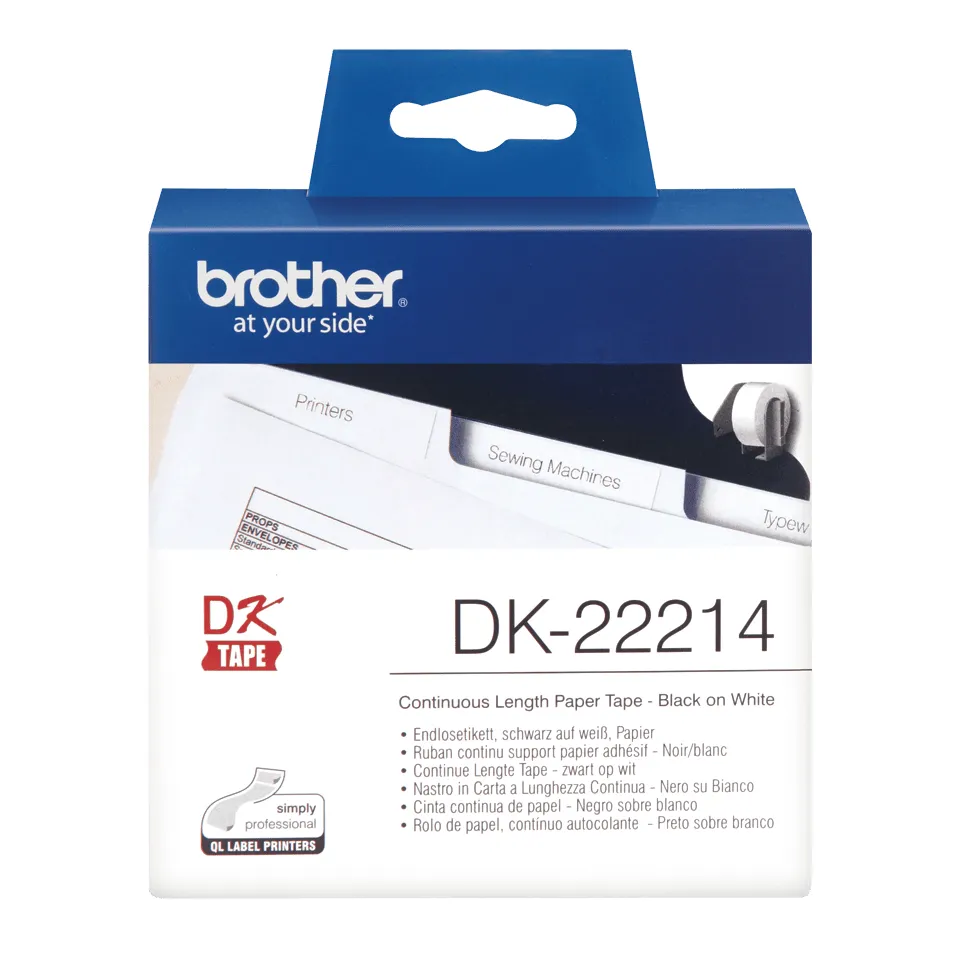 Brother DK-22214 Etiketten erstellendes Band Schwarz auf weiss – Bild 2