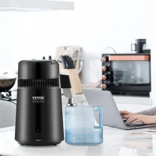 VEVOR Wasser Destilliergerät Distiller Edelstahl Wasserdestilliere 4L Schwarz – Bild 7