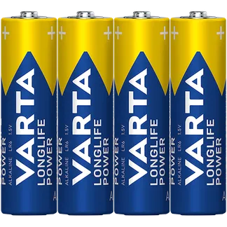 Mignon-Batterie VARTA “Longlife Power“ Alkaline, Typ AA, LR06, 1,5V, 4er Pack Mignon-Batterie VARTA “Longlife Power“ Alkaline, Typ AA, LR06, 1,5V, 4er Pack