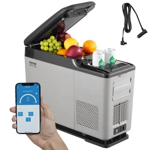 VEVOR Autokühlschrank, 12-Volt-Kühlschrank für die Armlehne des Autos, tragbarer Gefrierschrank mit einer Zone, 15 l, einstellbarer Bereich von -20 °C bis 20 °C, 12/24 V Gleichstrom und 100–240 V Wechselstrom, Kompressorkühler für den Außenbereich, Camping VEVOR Autokühlschrank, 12-Volt-Kühlschrank für die Armlehne des Autos, tragbarer Gefrierschrank mit einer Zone, 15 l, einstellbarer Bereich von -20 °C bis 20 °C, 12/24 V Gleichstrom und 100–240 V Wechselstrom, Kompressorkühler für den Außenbereich, Camping