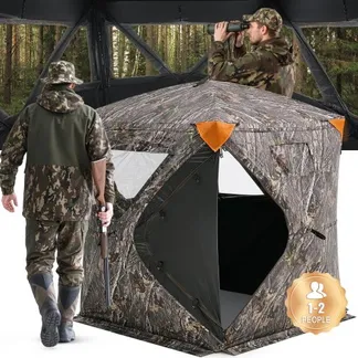 VEVOR Jagdversteck Jagdzelt Bodenversteck für 1–2 Personen Pop-Up-Hirschversteck mit Tragetasche, tragbares & belastbares Jagdzelt mit 3 horizontalen Fenstern für die Hirschjagd VEVOR Jagdversteck Jagdzelt Bodenversteck für 1–2 Personen Pop-Up-Hirschversteck mit Tragetasche, tragbares & belastbares Jagdzelt mit 3 horizontalen Fenstern für die Hirschjagd