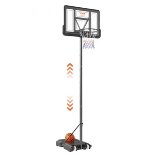 VEVOR Basketballkorb Outdoor Basketballständer 122–305 cm Einstellbare Höhe, Basketballanlage Schwarz Wetterbeständig Rostbeständig, Basketballkorb Standfuß mit Wasser oder Sand Mobil VEVOR Basketballkorb Outdoor Basketballständer 122–305 cm Einstellbare Höhe, Basketballanlage Schwarz Wetterbeständig Rostbeständig, Basketballkorb Standfuß mit Wasser oder Sand Mobil