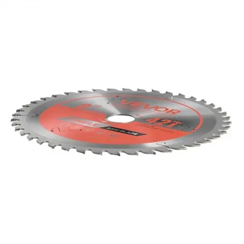 VEVOR Kreissägeblatt (203 mm φ & 42 scharfe Zähne & 2,2 mm Dicke) ideal für Sperrholz OSB Hartholz, kompatibel mit Kreissäge, Sägeblatt aus Legierung mit geräuschreduzierenden Wärmeabzügen – Bild 10