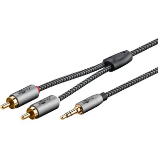 Plus Audio Adapterkabel AUX 3,5mm Klinke > Stereo-Cinch Stecker Plus Audio Adapterkabel AUX 3,5mm Klinke > Stereo-Cinch Stecker