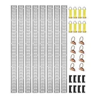 VEVOR Zurrschienen 34 Stk. Airlineschienen, Silber Transportschiene, 454 kg Max. Tragfähigkeit Ankerschiene, 1,52 m Schienenlänge Stäbchenzurrschiene zur Ladungssicherung für Anhänger und Wohnmobile VEVOR Zurrschienen 34 Stk. Airlineschienen, Silber Transportschiene, 454 kg Max. Tragfähigkeit Ankerschiene, 1,52 m Schienenlänge Stäbchenzurrschiene zur Ladungssicherung für Anhänger und Wohnmobile