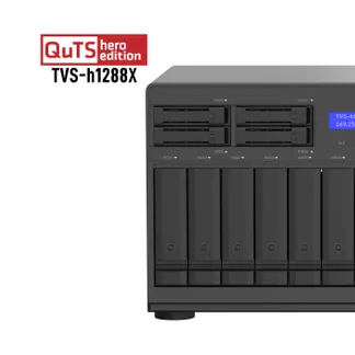 QNAP TVS-h1288X NAS Tower Intel® Xeon® W-1250 16 GB DDR4 0 TB QuTS hero Schwarz QNAP TVS-h1288X NAS Tower Intel® Xeon® W-1250 16 GB DDR4 0 TB QuTS hero Schwarz