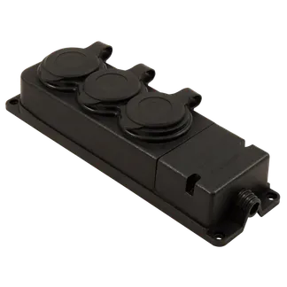 Verteiler-Steckdosenleiste 3fach, IP44 Verteiler-Steckdosenleiste 3fach, IP44
