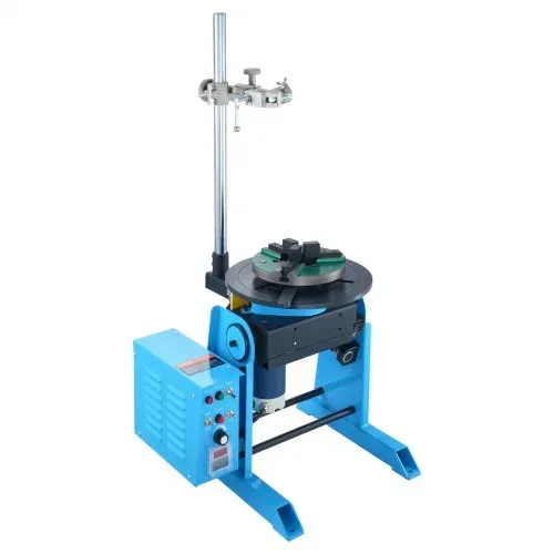 VEVOR Schweißdrehtisch 80 W Schweißpositionierer 1-12 U/min Manipulator 30 kg(Horizontal)/15 kg(vertikal) Drehtisch 0–90° Neigungswinkel KD200-Dreibackenfutter zum Schneiden, Schleifen, Montieren – Bild 9