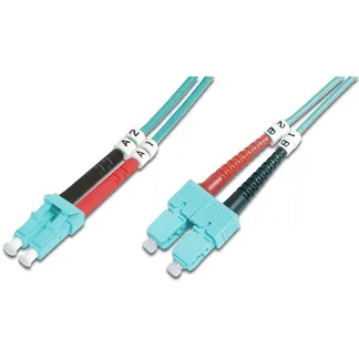 LWL Patchkabel, Duplex, LC > SC Stecker, Multimode OM3 LWL Patchkabel, Duplex, LC > SC Stecker, Multimode OM3