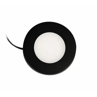 Synergy 21 Downlight Round / 4000K Schwarz / 12V / 76Ø x 10mm Möbelleuchte mit AMP Stecker Synergy 21 Downlight Round / 4000K Schwarz / 12V / 76Ø x 10mm Möbelleuchte mit AMP Stecker