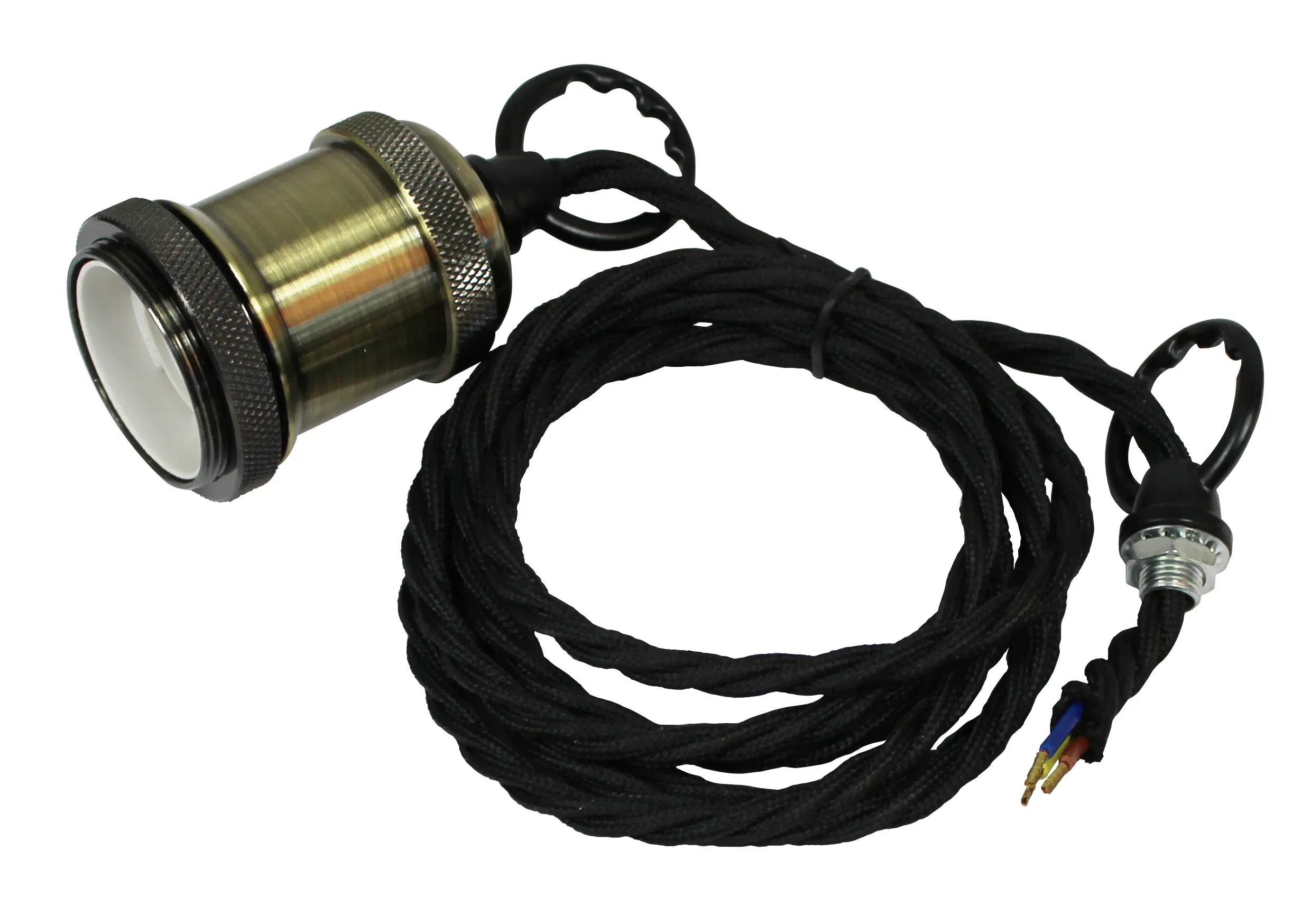 Synergy 21 E27 BIG-LED Fassung 2 Kupfer mit Kette – Bild 2