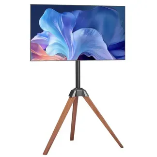 VEVOR TV-Ständer mit Stativ-Staffelei für 1016-1651 mm flach & Curved-TVs bis zu 45 kg, 18° Links-Rechts-Drehung, tragbarer Fernsehständer mit Beinen aus Holz für Schlafzimmer Wohnzimmer Studio VEVOR TV-Ständer mit Stativ-Staffelei für 1016-1651 mm flach & Curved-TVs bis zu 45 kg, 18° Links-Rechts-Drehung, tragbarer Fernsehständer mit Beinen aus Holz für Schlafzimmer Wohnzimmer Studio