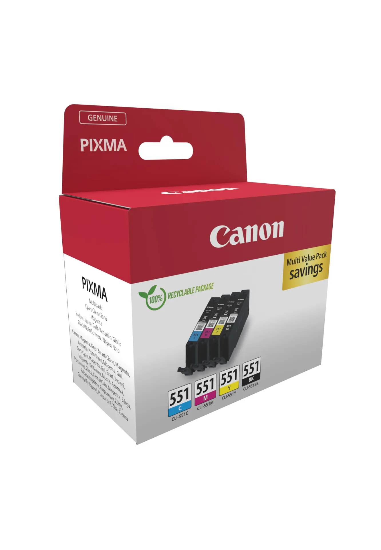 Canon CLI-551 C/M/Y/BK Multipack – Bild 2