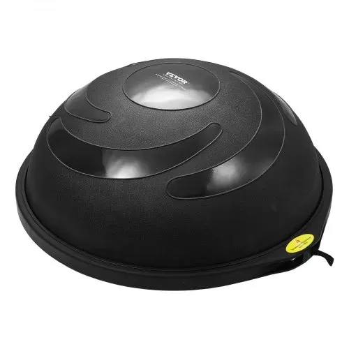 VEVOR Halb-Gymnastikball-Trainer, 66 cm Balance-Ball-Trainer, 680 kg Tragkraft Stabilitätsball, Yoga-Ball mit Widerstandsbändern und Fußpumpe, Kraft-Fitnessball im Heim-Fitnessstudio, Schwarz – Bild 9