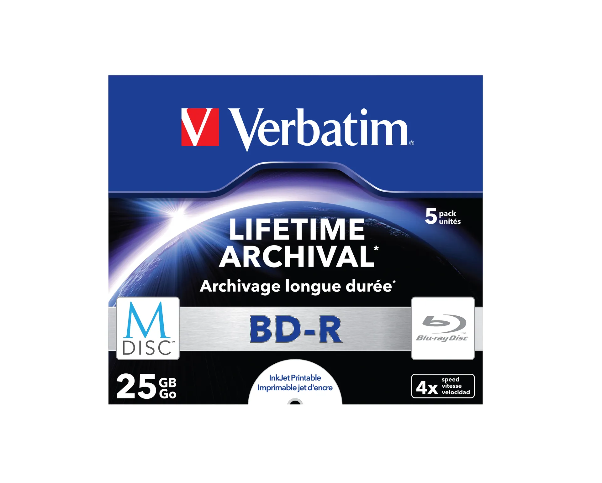 Verbatim M-Disc 4x BD-R 25 GB 5 Stück(e) Verbatim M-Disc 4x BD-R 25 GB 5 Stück(e)
