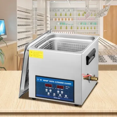 VEVOR Ultraschallreiniger 10L, Ultraschall Reinigungsgerät 260W , Zweifrequenz-Ultraschallreiniger, Schmuckreiniger Ultraschall Ultraschallreiniger Ultraschallreinigungsgerät Brille mit LED-Bildschirm – Bild 7