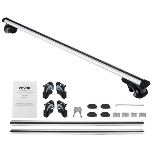 VEVOR Dachträger Universal Dachgepäckträger Auto Alu Querträger 90 kg Tragkraft, für erhöhte Seitenschiene mit Lücke, passend Innenabstand des Dachbalkens 19-116 cm, Rohrdurchmesser 28-68 mm – Bild 8