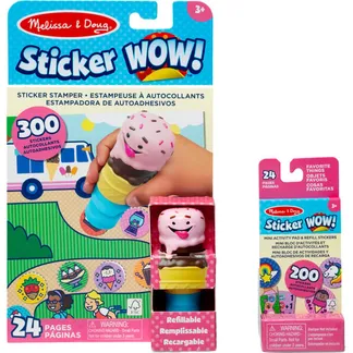 Melissa & Doug – Sticker WOW! Eiscreme Aufkleberstempel & Block, Basteln Melissa & Doug – Sticker WOW! Eiscreme Aufkleberstempel & Block, Basteln