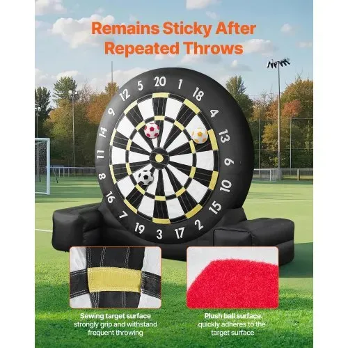 VEVOR aufblasbare Fußball-Dartboard Fußball Dartscheibe Spiel (3,05 m Höhe), riesiges Kick-Darts-Spiel mit Aufbewahrungstasche & Luftpumpe für einfachen Transport, Gartenspiele Outdoor-Spiele – Bild 5