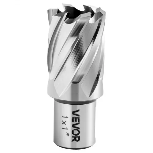 VEVOR HSS-Kernbohrer Weldon-Schaft 5-tlg. 12,7/15,87/25,4mm Schnittdurchmesser, 3 Bohrer mit 2 Zentrierstiften, 25,4 mm Schnitttiefe, 3 Kunststoffboxen, Ideal für Magnetbohrmaschinen Stahl Aluminium – Bild 8