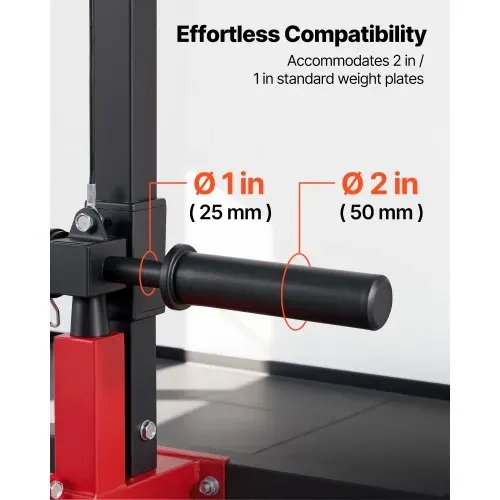 VEVOR Latzugstation, 2-in-1 Latzugturm, ca. 227 kg Belastbare Gewichtsauflage, Kraftstation mit Latzugstange, Krafttraining für Rücken Arme Schultern, Latzugmaschine für Fitnesscenter Zuhause, Schwarz – Bild 4