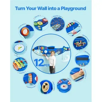 VEVOR Orca Aktivitätswand, Busy Board Panels, 12 Spiele, Montessori Sensory Wall Spielzeug für Kinder von 3–12 Jahren, Lernaktivitätszentrum, ideal für Spielzimmer, Kindergarten, Klassenzimmer VEVOR Orca Aktivitätswand, Busy Board Panels, 12 Spiele, Montessori Sensory Wall Spielzeug für Kinder von 3–12 Jahren, Lernaktivitätszentrum, ideal für Spielzimmer, Kindergarten, Klassenzimmer