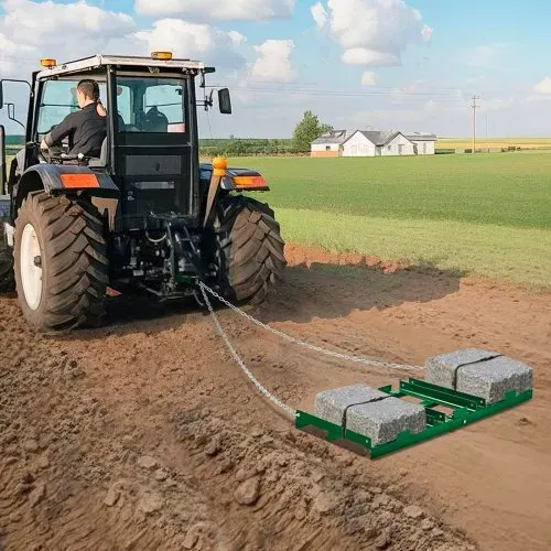 VEVOR Schleppegge, 1220x500x100 mm, Wiesenschleppe mit verstellbaren Stangen & 1830 mm Kette, Wiesenegge für Geländefahrzeuge, UTVs, Traktoren, Rasenmäher, Schleppwerkzeug zum Nivellieren des Rasens – Bild 7