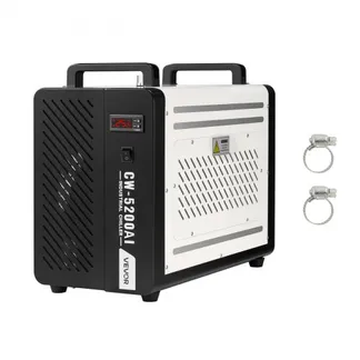 VEVOR Industrieller Wasserkühler 1,6 kW, Wasserkühlsystem mit Kompressor, max. Durchflussmenge 16 L/min, Tankinhalt 7 L, Industrial Water Chiller für CO2-Lasergravur- & -schneidmaschinen VEVOR Industrieller Wasserkühler 1,6 kW, Wasserkühlsystem mit Kompressor, max. Durchflussmenge 16 L/min, Tankinhalt 7 L, Industrial Water Chiller für CO2-Lasergravur- & -schneidmaschinen