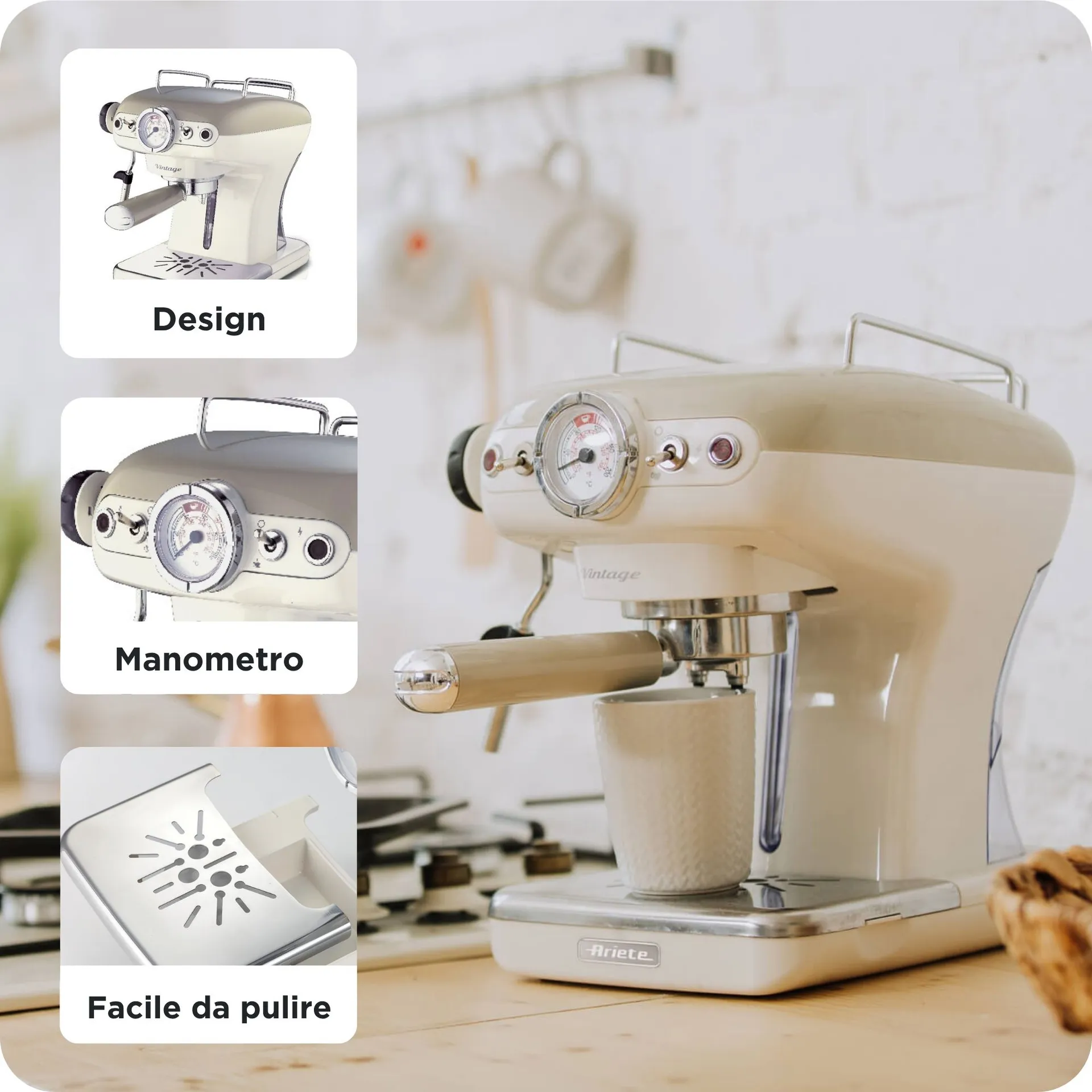 Ariete 1389/13 Manuell Espressomaschine 0,9 l – Bild 4
