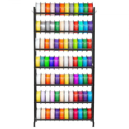 VEVOR Filament Lagerregal für 3D-Drucker, 7 Ebenen, Filamentspulenhalter, 840 x 320 x 1650 mm, Tragkraft 54,4 kg pro Ebene, 3D-Druckerzubehör für 3D-Druckstudio, Werkstatt, Schwarz VEVOR Filament Lagerregal für 3D-Drucker, 7 Ebenen, Filamentspulenhalter, 840 x 320 x 1650 mm, Tragkraft 54,4 kg pro Ebene, 3D-Druckerzubehör für 3D-Druckstudio, Werkstatt, Schwarz