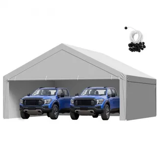 VEVOR Carport-Ersatzdach, 6×6 m, tragbare Garagenzeltplane mit Seitenwänden, UV-beständig, strapazierfähige Autounterstandsplane, grau, Rahmen nicht im Lieferumfang enthalten VEVOR Carport-Ersatzdach, 6×6 m, tragbare Garagenzeltplane mit Seitenwänden, UV-beständig, strapazierfähige Autounterstandsplane, grau, Rahmen nicht im Lieferumfang enthalten