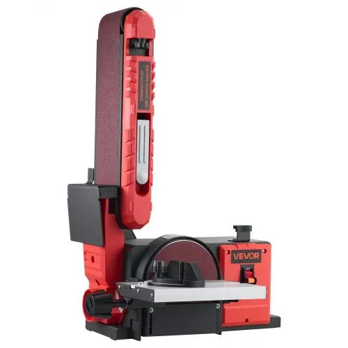 VEVOR Band-Tellerschleifer 400 W, 152,4 mm Tellerschleifer & 101,6x914,4 mm Bandschleifer, mit 0-45° verstellbarem Arbeitstisch & Staubabsauganschluss für Holzbearbeitung, Messerschärfen – Bild 8