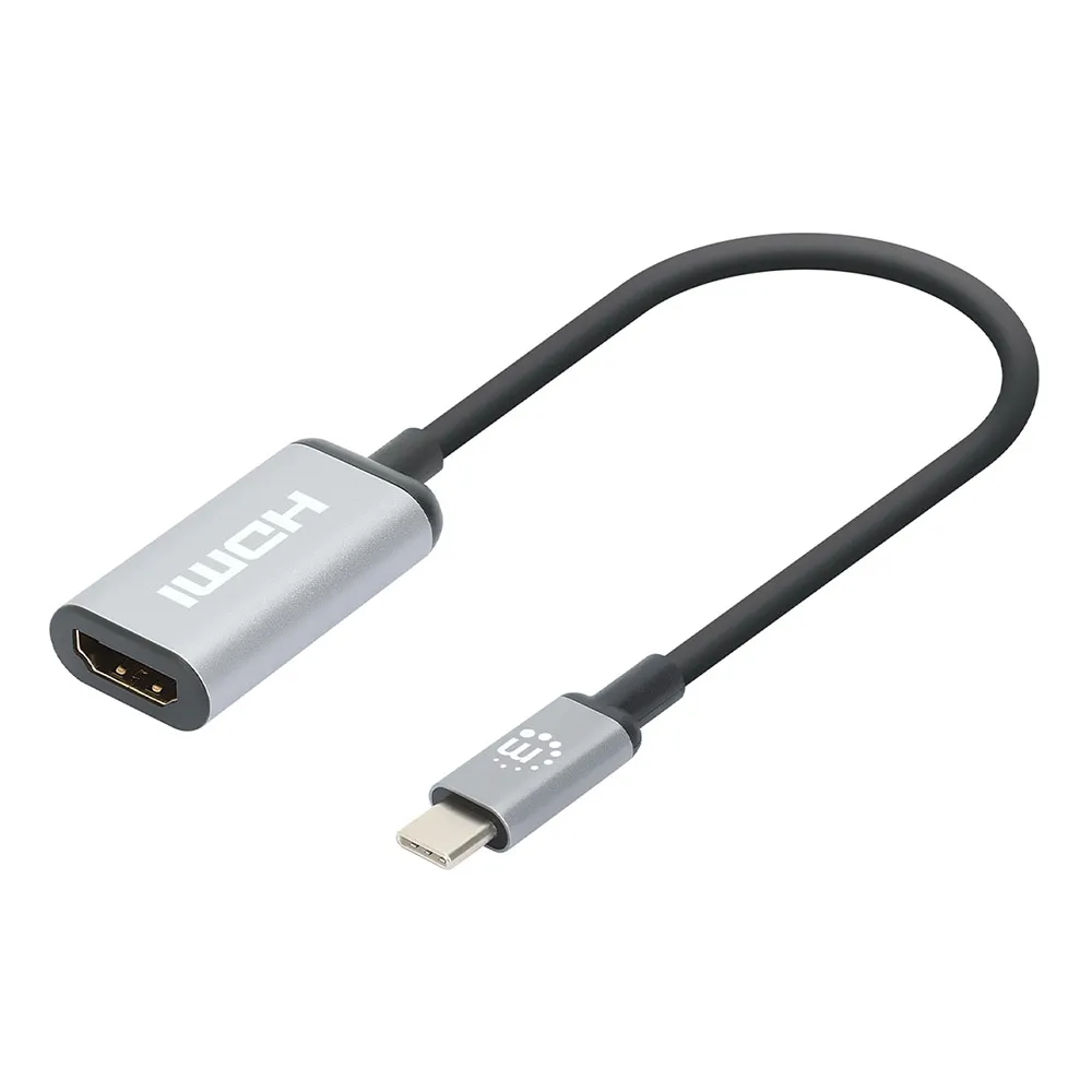 Manhattan 153706 Videokabel-Adapter 0,15 m USB Typ-C HDMI Typ A (Standard) Schwarz, Silber – Bild 4