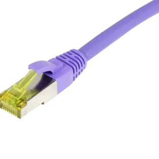 Patchkabel RJ45, CAT6A 500Mhz, 0.15m, lila, S-STP(S/FTP), TPE/LSZH(Ultraflex), AWG26, mit CAT7 Rohkabel, Synergy 21 Patchkabel RJ45, CAT6A 500Mhz, 0.15m, lila, S-STP(S/FTP), TPE/LSZH(Ultraflex), AWG26, mit CAT7 Rohkabel, Synergy 21
