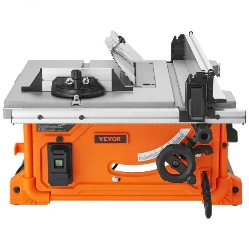 VEVOR Tischkreissäge 4400U/min, Tischsäge 1800W, 85mm bei 90° Querschnitt / 60mm bei 45° Schrägschnitt, Winkelanschlag -60˚/60˚, Ideal für Schneiden von Holz und DIY-Holzbearbeitungsprojekte – Bild 9