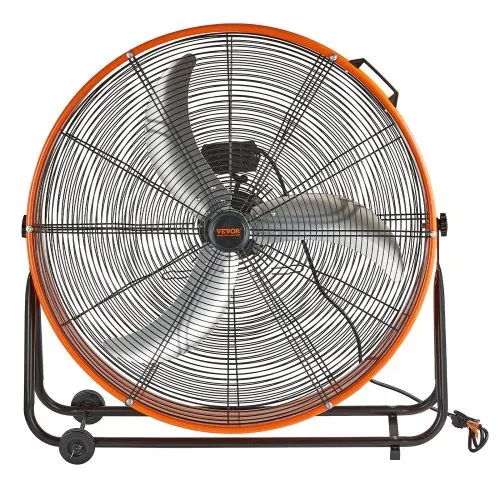 VEVOR Trommelventilator, 30 Zoll Industrie-Ladenventilator, Bodenventilator mit 3 Gänge, Trommelgebläse 13000 CFM, Standventilator 360° verstellbarer, Windmaschine für Lager, Werkstatt, Fabrik, Keller – Bild 8