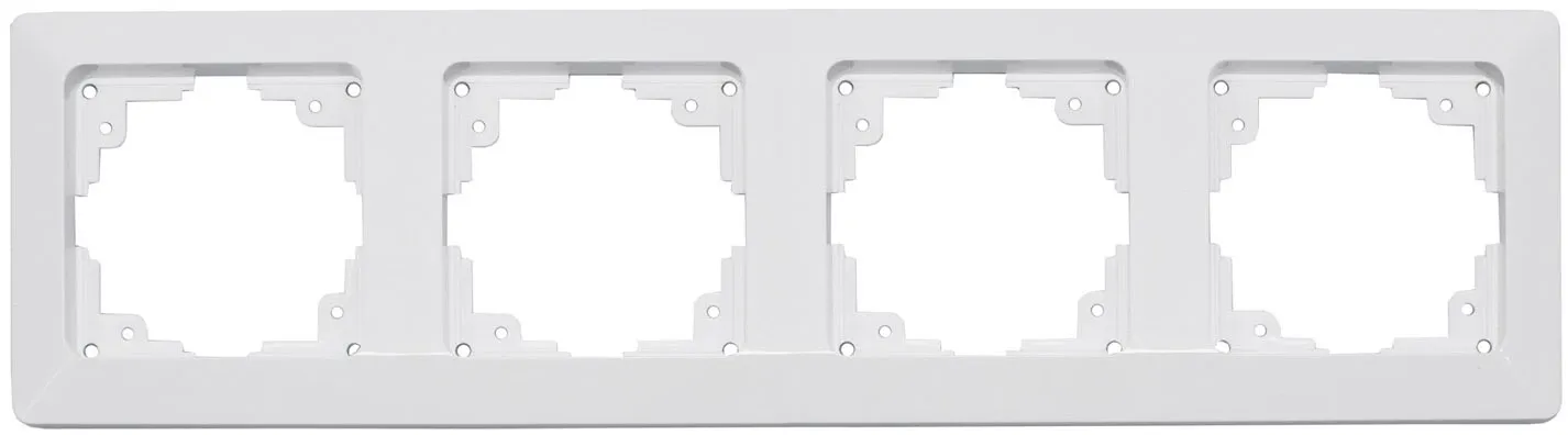 MILOS 4-fach Rahmen weiß matt MILOS 4-fach Rahmen weiß matt