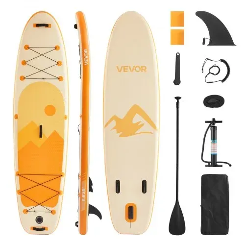 VEVOR aufblasbares Stand Up Paddle Board (353,6 x 89 x 15,2 cm) Paddleboard, Komplettset inkl. Pumpe Paddel Finne Rucksack, Knöchelleine Gurt, rutschfestes Deck für Jugendliche und Erwachsene – Bild 8