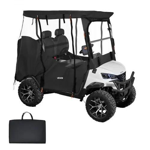 VEVOR Golfwagenabdeckung Sichtbar für 2-Sitzer-Golfwagen (die Meisten Golfcart von Club Car, Yamaha, EZGO & Honda), Regenabdeckung aus 600D-Oxford-Gewebe, mit PU-Beschichtung & Winddichtem Hakensystem – Bild 8