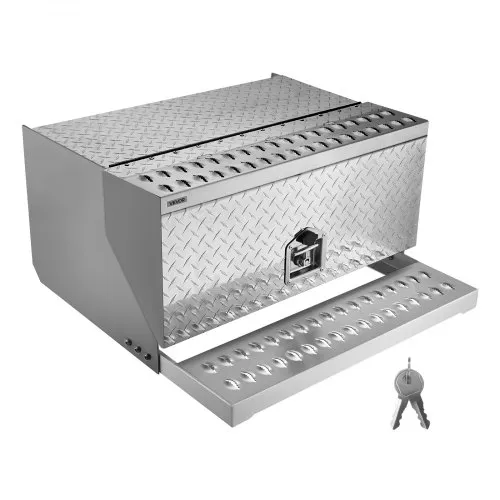 VEVOR Sattel-Trittkasten, 760x750x400 mm, Werkzeugkasten aus Alu, Aufbewahrungsbox für Einstiegsstufe der Fahrerkabine mit T-Griff, Schloss & Schlüsseln für Pritschenwagen, Kräne & Sattelschlepper VEVOR Sattel-Trittkasten, 760x750x400 mm, Werkzeugkasten aus Alu, Aufbewahrungsbox für Einstiegsstufe der Fahrerkabine mit T-Griff, Schloss & Schlüsseln für Pritschenwagen, Kräne & Sattelschlepper