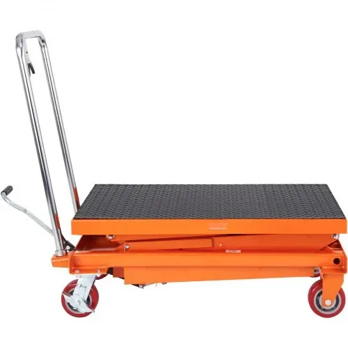 VEVOR Scherenhubtisch hydraulisch 350 kg Tragfähigkeit Hubtischwagen 350-1530 mm Hubbereich Hubtisch Werkstatt 905 x 510 mm Plattform Scherenhubwagen Doppelschere für Fabriken Lagerhäuser Supermärkte – Bild 9