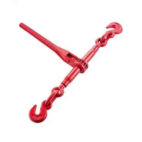 VEVOR 9215LBS 3/8" – 1/2" Ratschenbinder, 9.215 lbs, sichere Arbeitslast, G70-Haken und einstellbare Länge, für Ketten der Güteklasse 70–80, Festzurren, Transportieren, Abschleppen, 2er-Pack, Rot – Bild 9