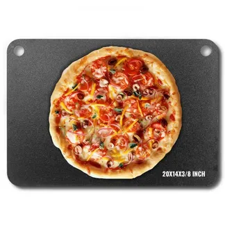VEVOR Pizzastein Pizzastahl 508 x 355 x 10 mm, Pizzastahlplatte für den Ofen, Vorgewürzter Pizza-Backstein aus Q235-Kohlenstoffstahl mit Höherer Leitfähigkeit für Restaurants, Cafés, Straßenläden VEVOR Pizzastein Pizzastahl 508 x 355 x 10 mm, Pizzastahlplatte für den Ofen, Vorgewürzter Pizza-Backstein aus Q235-Kohlenstoffstahl mit Höherer Leitfähigkeit für Restaurants, Cafés, Straßenläden