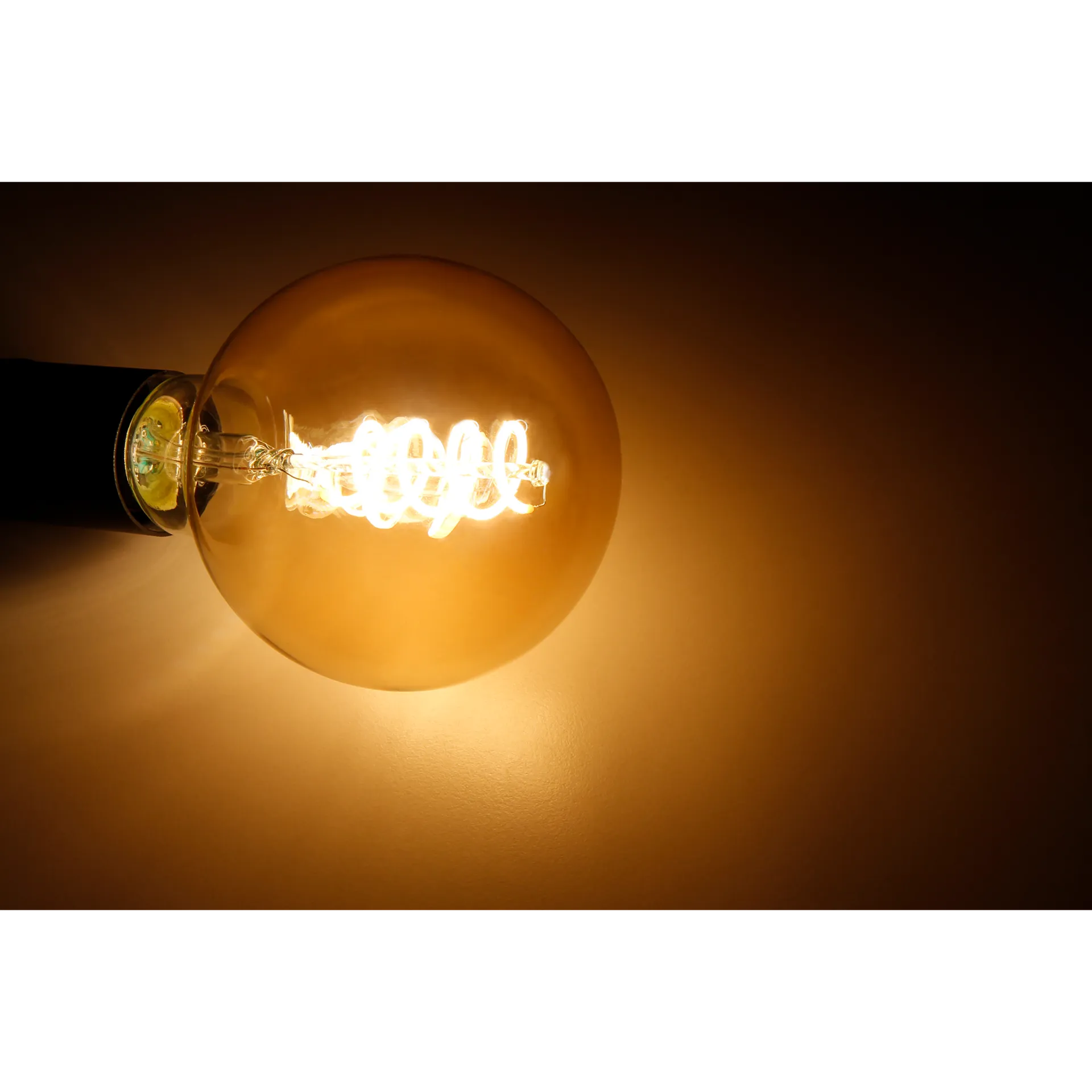 LED Filament Globelampe McShine ''Retro'' E27, 4W, 280lm, warmweiß, goldenes Glas – Bild 3