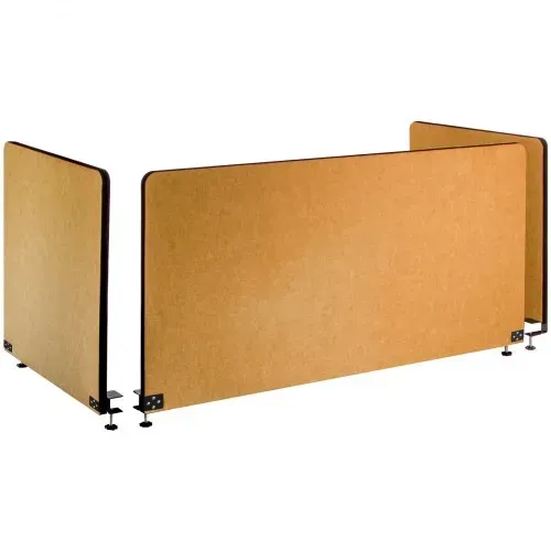 VEVOR 3x Schreibtisch Trennwand 152x61cm + 61x61cm Tischtrennwand Akustik Tischtrennwand Polyesterfaser Sichtschutz 125-4000Hz Akustischer Absorptionskoeffizient Gelb ideal für Büro Konferenzraum – Bild 10