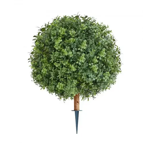 VEVOR Künstliche Formschnitt-Buchsbäume mit Erdspieß, 2er-Set 559 mm Kunstpflanze, Dekopflanze, für Dekoration, Veranda, Außen- & Innenbereich, Terrasse, Garten, Balkon, Hinterhof – Bild 8