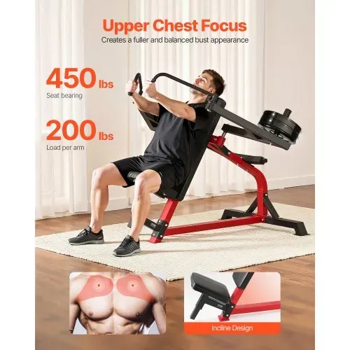 VEVOR Trainer für Brustmuskeln und hinteren Deltamuskel (Neigung), 204 kg belastbare Brustmaschine, verstellbares Fitness-Brustbank-Set, Heim-Fitnessgerät für Krafttraining mit dem Oberkörper VEVOR Trainer für Brustmuskeln und hinteren Deltamuskel (Neigung), 204 kg belastbare Brustmaschine, verstellbares Fitness-Brustbank-Set, Heim-Fitnessgerät für Krafttraining mit dem Oberkörper