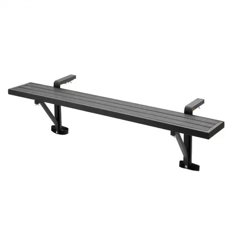 VEVOR Balkonhängetisch 1245x240 mm Hängetisch 27 kg Balkontisch Schwarz, für Terrasse, Garten, Deck, Passend für 25–65 mm Geländer, Verstellbarer Halterungsabstand, Holz-Kunststoff-Verbundmaterial – Bild 8